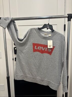 Levi's Gray Sweatshirt with Red Logo